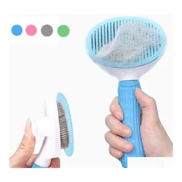 Dog Grooming Hair Removal Comb Cat Flea Com Pet Products Cats For Dogs Tool Matic Brush Trimmer Drop Delivery Home Garden Supplies Dhvb1