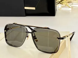 Spolaryzowane UV 400 GAFAS Designer okulary przeciwsłoneczne Mach Six Square Okulary przeciwsłoneczne Męskie metalowe retro klasyczny unisex dla kobiet w stylu mody Plecky z oryginalnym opakowaniem