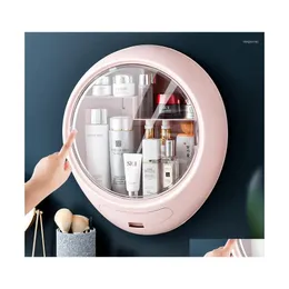 Storage Boxes Bins Cosmetics Box Bathroom Rack Wallmounted Toilet Dustproof Waterproof Skin Care Product Home Drop Delivery Garden Dhy2S