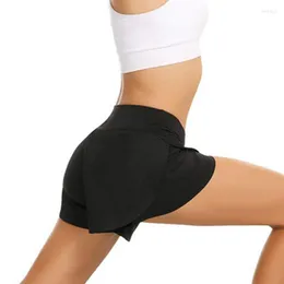 Running Shorts Damen 2-in-1 Double Layer Yoga Athletic Training Sports Fitness