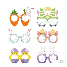 Party Favor 6Pcs/Set Easter Themed Birthday Glasses Props Make Fun Of The Atmosphere To Decorate Gift Drop Delivery Home Garden Fest Dhdz0