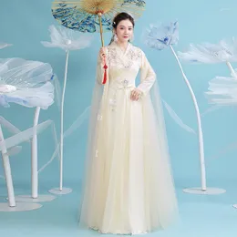 Stage Wear Chinese Traditional Hanfu Costumes Style broderi Fairy Elegant Dress Improved Performance Costum SL4147