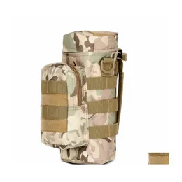 Drinkware Griff 095 Outdoor Taktische Wasserflasche Tasche Armee Fan Molle System Taillen Waters Cup Sleeve Externe Taille Bages Accessor Dh3Yl