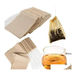 Kaffee -Teewerkzeuge 2021 100pcs/Los Filterbeutel Einweg ungebleichte Papiere leeres Papiersieg