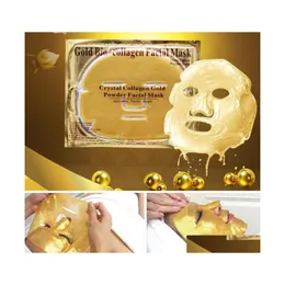 Makeup Remover Gold Biocollagen Ansiktsmask Crystal Powder Collagen Fuktande antiaging Face Drop Delivery Health Beauty DHCIF