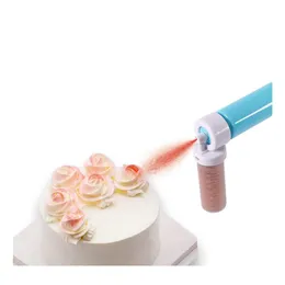 Cake Tools Manual Pastry Airbrush Gun Sprayer Para Pasteleria For Kitchen Tool 6 Färger Drop Delivery Home Garden Dining Bar Bakeware Dhn51