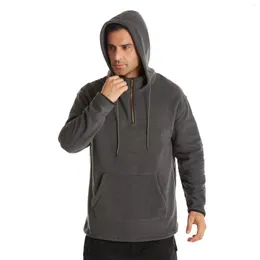 Männer Hoodies Herbst Winter doppelseitige Rocker Samt SportTop Große Größe Hoodie Outdoor Einfarbig Guard Trainingsanzug Männer Sweatshirts