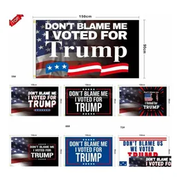 배너 깃발은 나를 비난하지 않습니다. 나는 트럼프 90x150cm 2024 깃발 회장 Biden의 선거에 투표했다.