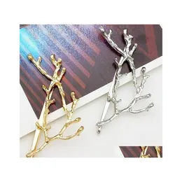 Hair Clips Legant Metal Tree Branch Hairpins For Women Barrettes Female Headwear Alloy Accessories Clip Drop Delivery Products Care S Dh67X