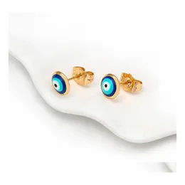 Stud Fashion Jewelry Orecchini Evil Eye Occhi azzurri Orecchino Drop Delivery Dhii6