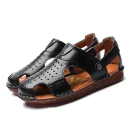 Sandals Flops para Heren Mesh Shoppers Sommer Zomerschoenen ete Schoenen Zapatillas 2023 Sandale Leather Footwear Hombre ao ar livre