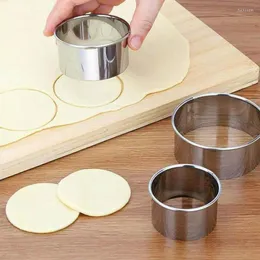 Baking Moulds Stainless Steel Round Circle Shaped Cookie Cutter Biscuit Molds Silver Cake Pastry Mold Home Kitchen Dough Cutting Tool