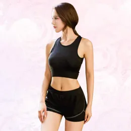 Spor Salonu Giyim Sporları Aktif Giyim Desteği Yoga Egzersiz için Esnek Nefes Alabilir Fitness İç çamaşırı - Boyut (Siyah)