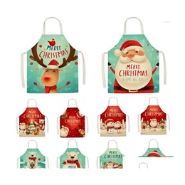 Christmas Decorations 2022 Apron Santa Claus Merry For Home Kitchen Year Decor Ornaments Navidad Xmas Gifts Drop Delivery Garden Fes Dhqkg