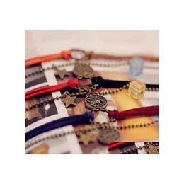 Charm Bracelets Bangles Twee Vintage Rope Bracelet Personalized Jewelry Infinity Drop Delivery Dh8He