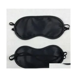 Sleep Masks Black Eye Mask Shade Nap Er Blindfold For Slee Travel Soft Polyester Drop Delivery Health Beauty Vision Care Dhvnr