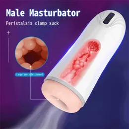 Sex toy Massager Real Vagina Masturbation Tools for Men Automatic Strong Sucking Masturbators Toys Blowjob Heating Machine 18
