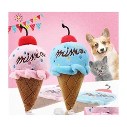 Dog Toys Chews Animals Cartoon Stuffed Squeaking Pet Toy Cute Plush Puzzle For Dogs Cat Chew Squeaker Squeaky Ice Cream Drop Deliv Dh4V2