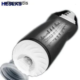 Sex Toys massager Heseks Black Vagina Masturbator for Men 12 Vibration with Sexy Moaning Masturbadores Masculinos Sucking Toy