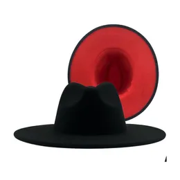 قبعات واسعة الحافة كبيرة فيدورا فيدورا موسيقى الجاز أعلى قبعة كبيرة للرجال نساء بنما كاب سيدة كبسولات مان إكسسوارات الموضة بالجملة درو dhmjl