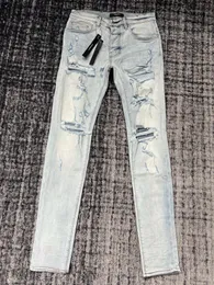 2023 Neue große Herren Distressed Ripped Skinny Designer Jeans ~ US-Größe 30-36 Jeans ~ Slim Motorrad Moto Biker Kausaler Denimhose Hip Hop Jeans