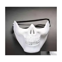 Máscaras de festa Halloween Halfface Skeleton Mask Skeletones Maskes Warrior Mestas