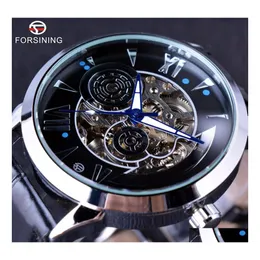 الساعات الأخرى ForSining Time Space Fashion Series Skeleton Mens Top Brand Luxury Clock Matic Male Wrist Watch Drop Drop