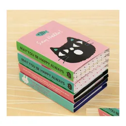 Anteckningar i lager Creative Sticker Mini Animal Sticky 4 Folding Memo Pad Gifts School Stationery Supplies Notepads Drop Delivery Office DHDBR