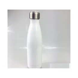 Bottiglie d'acqua Fai da te Sublimazione termica 17Oz Bottiglia a forma di Cola Boccetta per vuoto a doppia parete Insated Tazza in acciaio inossidabile per lo sport Drop Del Dhhen