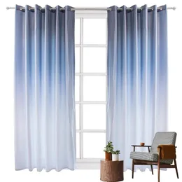 Curtain Light Blocking Gradient Color Curtains Privacy Blackout Room Darkening Minimalist Home Decoration Window Drapes For