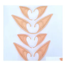 Party Masks Angel Elf Ears Halloween Costume Masquerade Latex Soft Pointed Protetiska False Fake Nos Cosplay Accessories 1Pair DHQDL