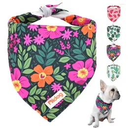 Abbigliamento per cani Sciarpa Bandana in cotone morbido Stampa carina Collare per gatti per animali domestici Scrafs Fasciatura triangolare per cani di piccola taglia media Accessori per gatti