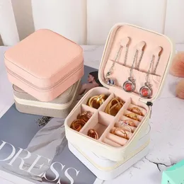 Jewelry Organizer Display Storage Box Travel Jewellery Case Earrings Necklace Ring Holder for Proposal Wedding Christmas