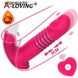 Sex Toys Massager 12 Frequency Telescopic Dildo Vibrator Wearable Heating Fjärrklitoris G-Spot Vagina Stimulator Kvinna