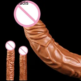 Vuxen massager penis utvidgning återanvändbar förlängningshylsa fördröjning utlösning dick manlig dildo förstorare sexleksaker för män