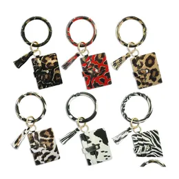 Key Rings Holder PU Card Tas Wallet Bracelet Keychain Leather Tassel Hanger Credit Cards Bangle Polsklet Keyrings For Women B331F D DH6ZN