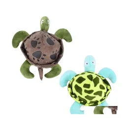 Zabawki dla psów żucia żółwia żółwia zabawka zabawka Zabawa czysta ugryzienie pluszowa figurka figurka bitesounding psy zapasy upuszczenie dostawy ogrodu domowy dht5c