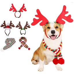 Odzież dla psów 1 PC Połącz świąteczny Puppy Xmas Antlers Holiday Costume Costume Akcesorium dla psów Koty Dekoracja zwierząt domowych