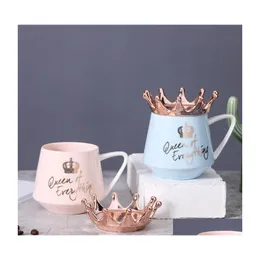 Кружки oussirro Crown Тема молока / кофейный мультфильм Mticolor Cup Kitchen Tool Gif