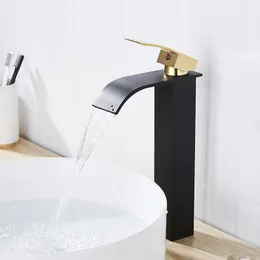 Bathroom Sink Faucets Wholesale And Retail Deck Mount Waterfall Cold Water Mixer Taps Vanity FaucetBathroom