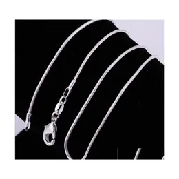 Chains 925 Sterling Sier Snake Chain Plated Necklace Statement Jewelry Women Chokers Fashion Accessories Drop Delivery Necklaces Pend Dh9H0