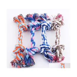 Dog Toys Chews Pets Dogs Pet Supplies Puppy Cotton Chew Knot Toy Durable Braided Bone Rope 17Cm Drop Delivery Home Garden Dhl51