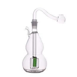 Multi style Colorful Mute LED glass oil rig bong Rainbow gourd glass oil burner Thick Heady Recycler Rig for smoking
