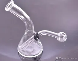 Glasbecher Dab Rig Bong Heady Mini-Wasserpfeife Dickes Öl-Rigs-Wachs-Rauch-Shisha-Schüssel mit Vergaserloch Abnehmbares Ölbrennerrohr aus Glas