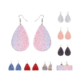 Charm Faux Leather Sequins Earrings Jewelry Fashion Dangle Earring Colorf Personality Drop Studs For Women Dhs O27Fza Delivery Dhzvz