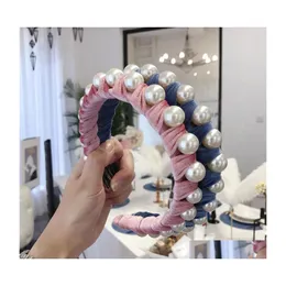 Fasce per capelli Ins Perle Bastoncini per capelli da donna Moda Fascia per ragazze Fasce per principessa Accessori per capelli Accessori Regalo Consegna a goccia Gioielli Dhgub