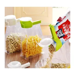 Clip per sacchetti Sigillare Versare Clip per conservare gli alimenti Sigillare gli snack Kee Sigillatore fresco Morsetto Aiutante in plastica Risparmiatore Utensili da cucina da viaggio Consegna di goccia H Dhgk1