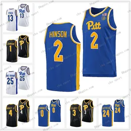 2022 -23 College Basketball Jersey Custom Pittsburgh Panthers PITT Basketball Jerseys 2 Femi Odukale 11 Jamarius Burton 15 Mouhamadou Gueye 23 John Hugley Jersey