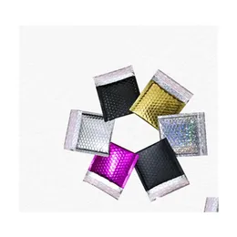 Packing Bags 100Pcs Envelope Bubble Mailers 15X13Cm Self Sealing Express 6 Colors Bag Aluminizer Pockets For Jewellery Drop Delivery Dhlt8