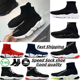 Projektowanie skarpet Casual Buty Platforma Mens Womans Shiny Knit Speed ​​1.0 2.0 Trainer Runner Sneaker Paris Sock But Master Treakers